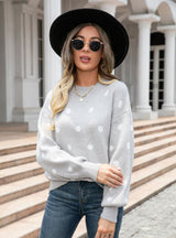 Knitwear Polka Dot Pullover Sweater