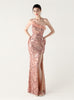 Mermaid Sequins One Shoulder Beading Prom Dress
