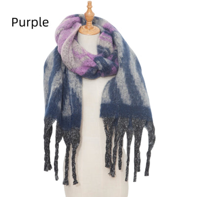 Thickened Coarse Tassel Jacquard Scarf