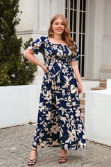 Large Bohemian Print Casual Dress