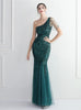 Sequins One Shoulder Beading Prom Dress