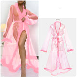 Gauze Long Robe Perspective Pajamas