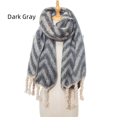 Thick Knotted Thick Braid Scarf