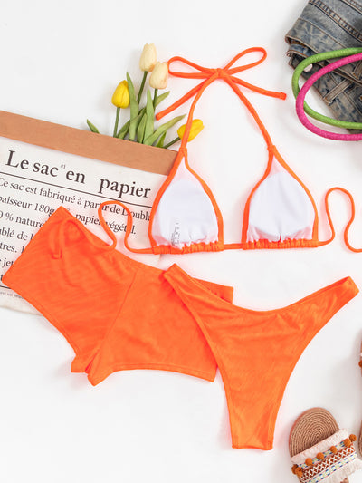 Sexy Hip-lifting Split Strap Three-piece Set