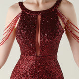 Mermaid Sequins Beading Prom Dress