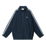 Women Retro Zipper Loose Coat