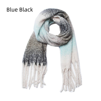Thick Tassel Gradient Scarf Shawl