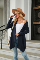 Solid Color Loose Long Sleeve Coat