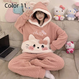 Thick Flannel Cartoon Home Service Suit