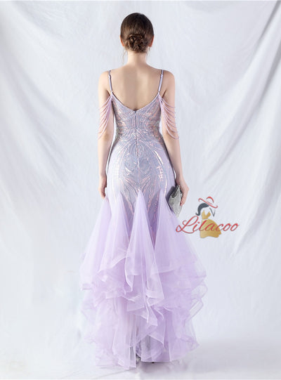 Mermaid Tulle Sequins Beading Prom Dress