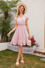 V-neck Casual Short-sleeved Dress