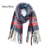 Coarse Tassel Color Matching Scarf