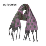 Heavy Tassel Jacquard Polka-dot Christmas Scarf