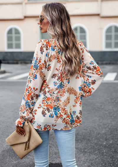 Women Long Sleeve Floral Shirt