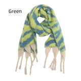 Jacquard Zebra Thick Tassels Scarf