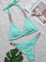 Split Strap Diamond Swimsuit