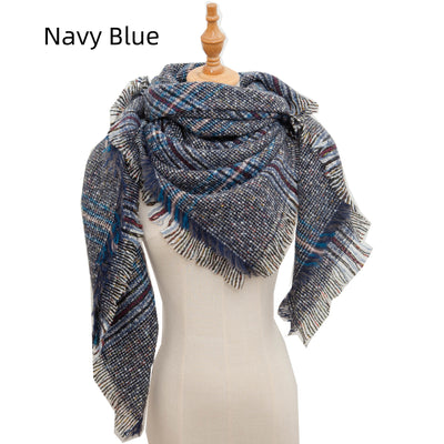 Bristle Large Plaid Square Scarf Shawl