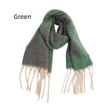 Thickened Coarse Beard Jacquard Plaid Scarf