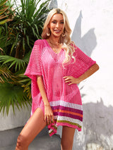 Loose Beachwear Stitching Hollow Bikini Cover Up