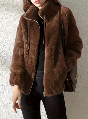 Imitation Lambswool Thick Turtleneck Coat