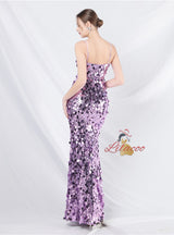 Mermaid Sequins Spaghetti Straps Prom Dress