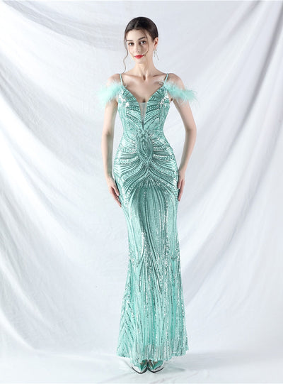 Sequins Mermaid Sequins Prom Dress