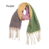 Thickened Coarse Tassel Jacquard Geometric Scarf