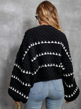 Striped Round Neck Long Sleeve Sweater