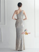 Mermaid Sequins Split Prom Dress