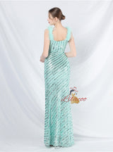 Sexy Mermaid Sequins Split Prom Dress