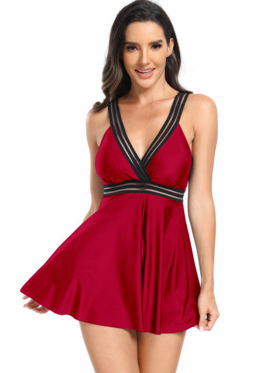 Women V-neck Print Bikini