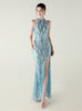 Mermaid Sequins Halter Beading Prom Dress