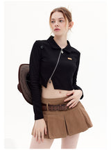 Zipper Up Long Sleeve Shirt