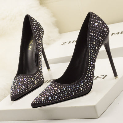 Pointed Diamond Rhinestone Wedding Shoes