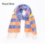 Fringe Stripes Increase Warm Scarf