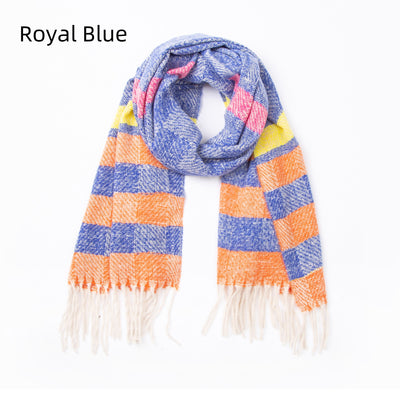 Fringe Stripes Increase Warm Scarf