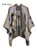 Fashion Cashmere Split Warm Shawl Cloak