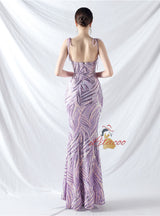 Mermaid Sequins Strapless Prom Dress