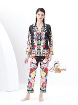 Palace Printed Long-sleeved Shirt+Wide-leg Pants Two-piece Suit