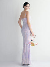 Mermaid Sequins Spaghetti Straps Prom Dress