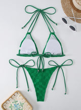 Sexy Split Long Rope Triangle Bikini