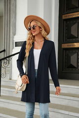 Button Long Sleeve Loose Coat