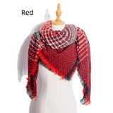 Gradual Plaid Square Scarf Ladies Shawl