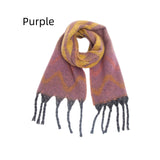Thick Wavy Jacquard Coarse Fringed Scarf