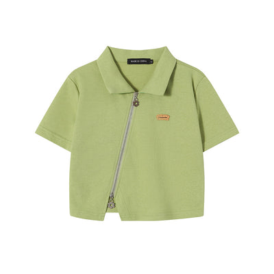 Polo Lapel Slim Short Sleeve Shirt