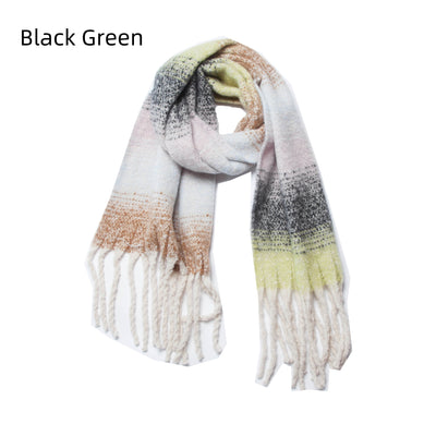 Thick Tassel Gradient Scarf Shawl