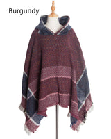 Fishbone Shawl Hooded Cape Cloak