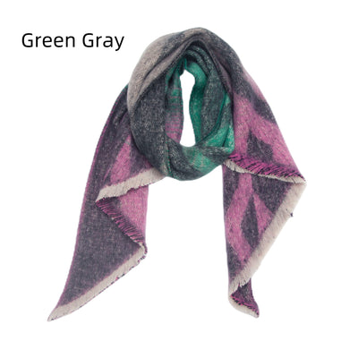 Thickened Heometric Bevel Scarf