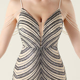 Mermaid Sequins Spaghetti Straps Prom Dress