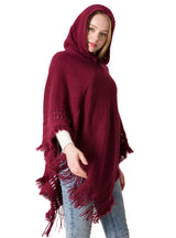Knitted Hooded Cloak Shawl Pullover Cloak